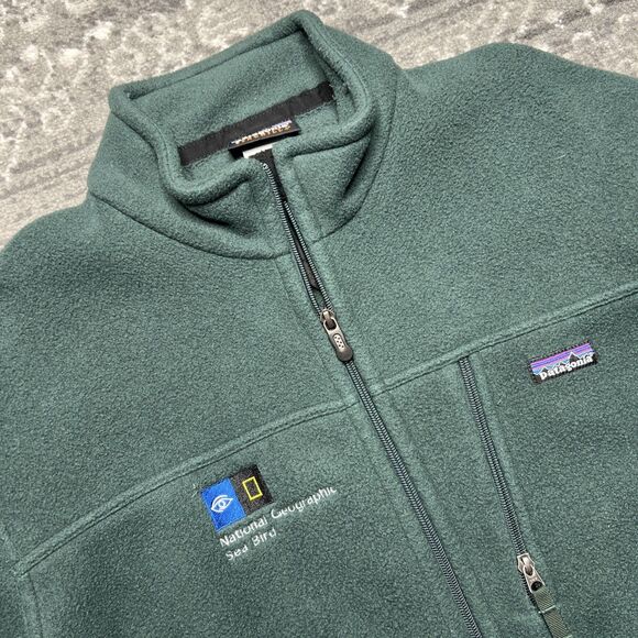 Patagonia Synchilla Jacket Men's XL Green Full Zip Fleece Nat Geo Gorpcore - Picture 2 of 9
